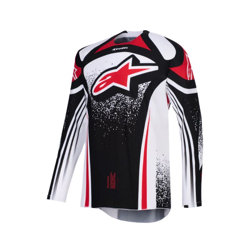 Jersey Alpinestars TECHSTAR NOMUR BLACK WHITE RED