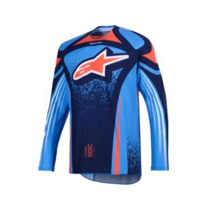 Jersey Alpinestars TECHSTAR NOMUR DEEP DARK NAVY ORANGE UCLA BLUE