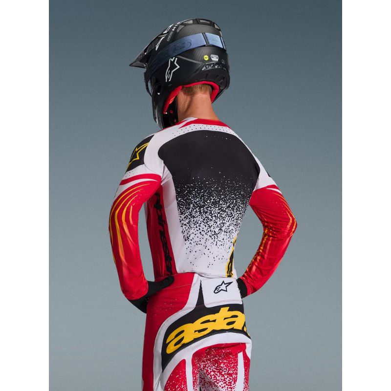 Jersey Alpinestars TECHSTAR NOMUR DEEP LIGHT GRAY RED BLACK
