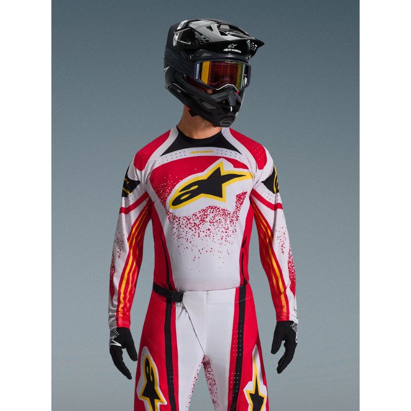 Jersey Alpinestars TECHSTAR NOMUR DEEP LIGHT GRAY RED BLACK