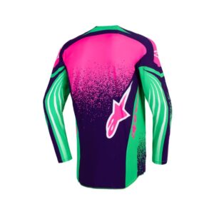 Jersey Alpinestars TECHSTAR NOMUR DEEP PURPLE GREEN PINK FLUO