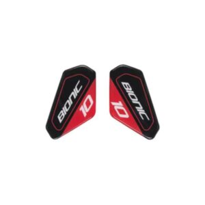 JUEGO DE 10 PEGATINAS PARA RODILLERAS BIONIC NEGRO ROJO BLANCO