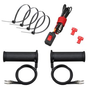 Juego de puños calefactables para scooter Daytona para todos los scooters de 12 voltios, negro, 115 mm