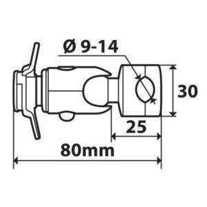 MIRROR, FIJACIÓN PARA FUNDA SMARTPHONE CON ABRAZADERA 9-14 MM