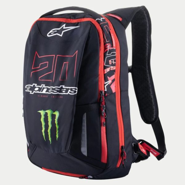 Mochila Alpinestars FQ20 CITY HUNTER MONSTER BLACK BRIGHT RED