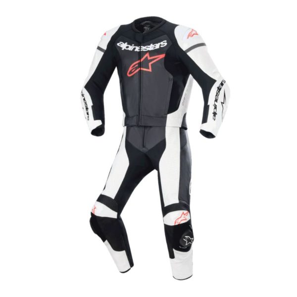 Mono Alpinestars GP FORCE LURV 2PC LEATHER BLACK WHITE RED FLUO