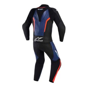 Mono Alpinestars GP FORCE V2 LEATHER SUIT 2 PC BLACK BLUE RED FLUO