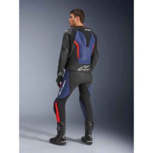 Mono Alpinestars GP FORCE V2 LEATHER SUIT 2 PC BLACK BLUE RED FLUO