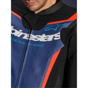 Mono Alpinestars GP FORCE V2 LEATHER SUIT 2 PC BLACK BLUE RED FLUO