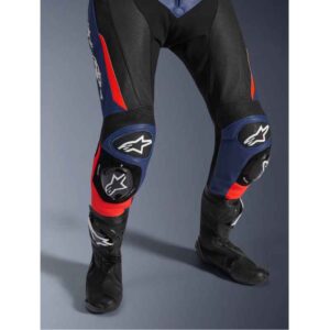 Mono Alpinestars GP FORCE V2 LEATHER SUIT 2 PC BLACK BLUE RED FLUO