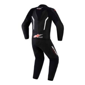Mono Alpinestars GP FORCE V2 LEATHER SUIT 2 PC BLACK WHITE RED FLUO