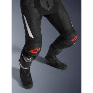 Mono Alpinestars GP FORCE V2 LEATHER SUIT 2 PC BLACK WHITE RED FLUO