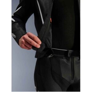 Mono Alpinestars GP FORCE V2 LEATHER SUIT 2 PC BLACK WHITE RED FLUO