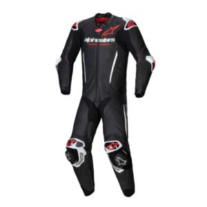 Mono Alpinestars GP-R7 1PC LEATHER BLACK WHITE RED FLUO