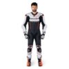 Mono Alpinestars GP-R7 1PC LEATHER WHITE BLACK RED FLUO - Imagen 3
