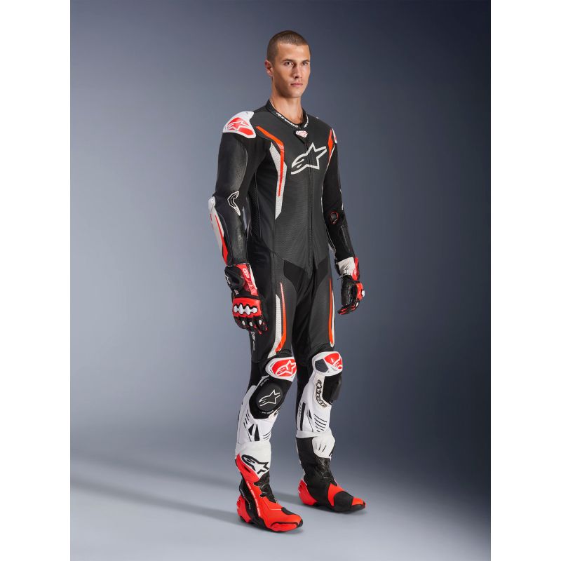Mono Alpinestars GP TECH V5 BLACK WHITE RED FLUO