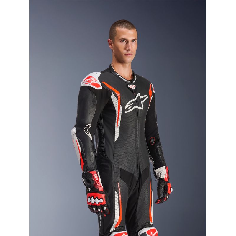 Mono Alpinestars GP TECH V5 BLACK WHITE RED FLUO