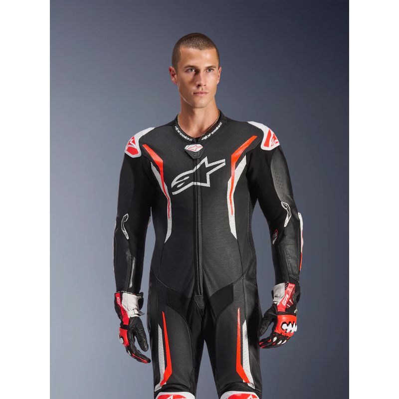 Mono Alpinestars GP TECH V5 BLACK WHITE RED FLUO