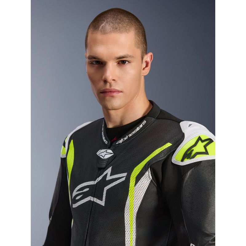 Mono Alpinestars GP TECH V5 BLACK WHITE YELLOW FLUO