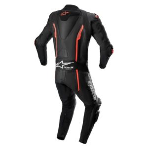 Mono Alpinestars MISSILE V2 LEATHER SUIT 1 PC BLACK RED FLUO