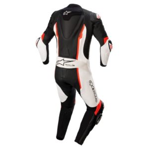 Mono Alpinestars MISSILE V2 LEATHER SUIT 1 PC BLACK WHITE RED FLUO