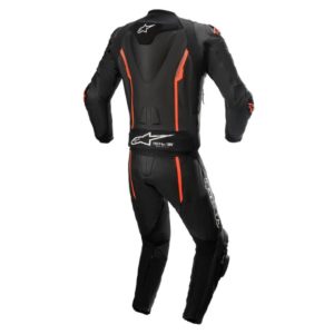 Mono Alpinestars MISSILE V2 LEATHER SUIT 2 PC BLACK RED FLUO