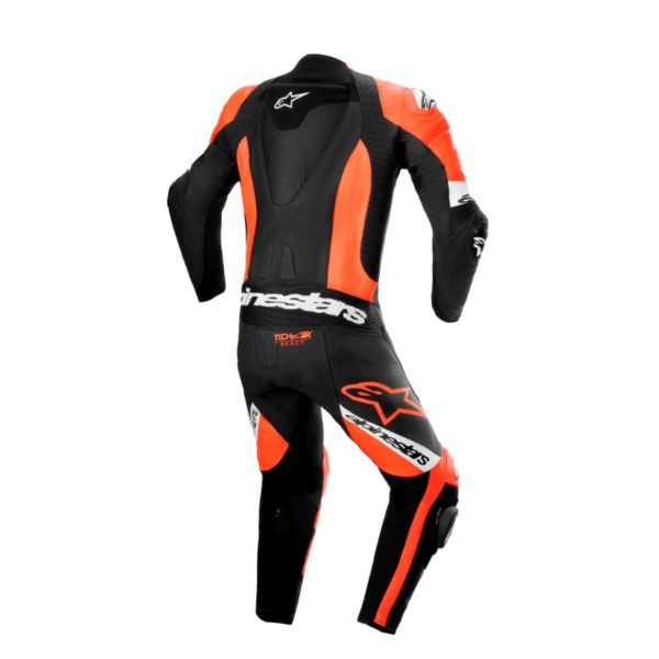 Mono Alpinestars MISSILE V2 WARD 1PC LEATHER BLACK RED FLUO WHITE