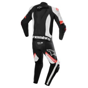 Mono Alpinestars MISSILE V2 WARD 1PC LEATHER BLACK WHITE RED FLUO