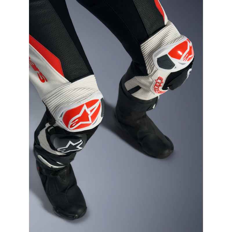 Mono Alpinestars STELLA GP-R7 1PC LEATHER SUIT WHITE BLACK RED FLUO