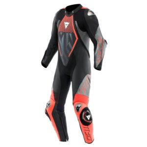 Mono Dainese AUDAX D-ZIP 1PC PERF. BLACK RED FLUOR ANTHARACITE