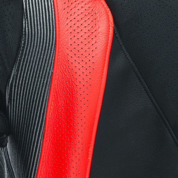 Mono Dainese AUDAX D-ZIP 1PC PERF. BLACK RED FLUOR ANTHARACITE