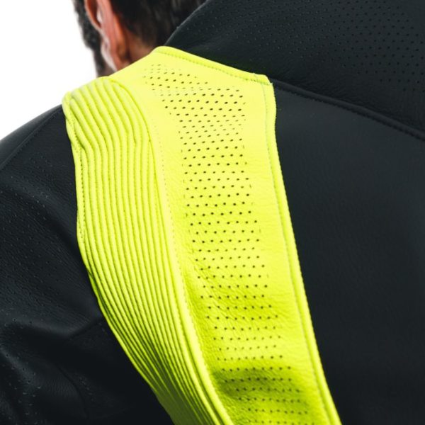 Mono Dainese AUDAX D-ZIP 1PC PERF. BLACK YELLOW FLUOR WHITE