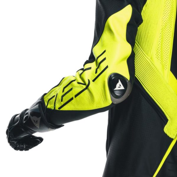 Mono Dainese AUDAX D-ZIP 1PC PERF. BLACK YELLOW FLUOR WHITE