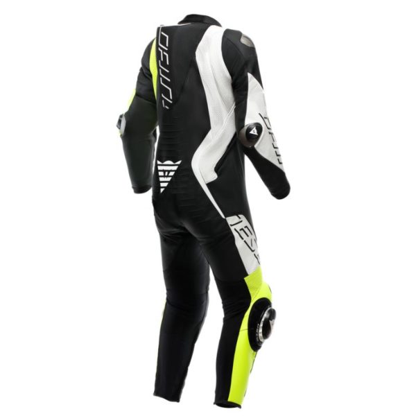 Mono Dainese AUDAX D-ZIP 1PC PERF. BLACK YELLOW FLUOR WHITE