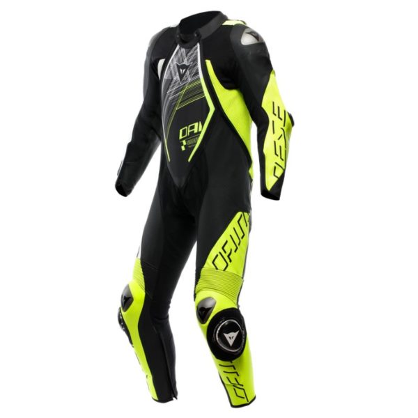 Mono Dainese AUDAX D-ZIP 1PC PERF. BLACK YELLOW FLUOR WHITE