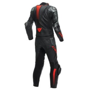 Mono Dainese LAGUNA SECA 5 2PCS TRAJE CUERO NEGRO ANTRACITA ROJO FLUOR