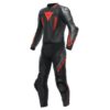 Mono Dainese LAGUNA SECA 5 2PCS TRAJE CUERO NEGRO ANTRACITA ROJO FLUOR