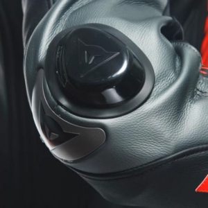 Mono Dainese LAGUNA SECA 5 2PCS TRAJE CUERO NEGRO ANTRACITA ROJO FLUOR