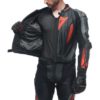 Mono Dainese LAGUNA SECA 5 2PCS TRAJE CUERO NEGRO ANTRACITA ROJO FLUOR - Imagen 2