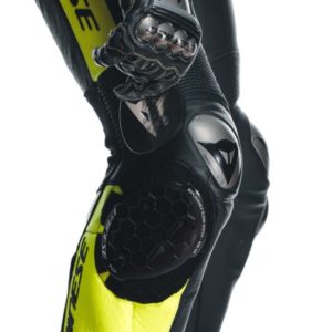 Mono Dainese MISANO 3 PERF. D-AIR® 1PC LEATHER SUIT BLACK/ANTHRACITE/FLUO-YELLOW