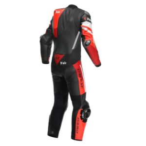Mono Dainese MISANO 3 PERF. D-AIR® 1PC LEATHER SUIT BLACK/RED/FLUO-RED