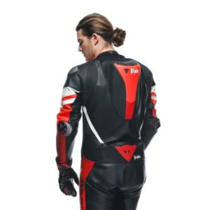 Mono Dainese MISANO 3 PERF. D-AIR® 1PC LEATHER SUIT BLACK/RED/FLUO-RED