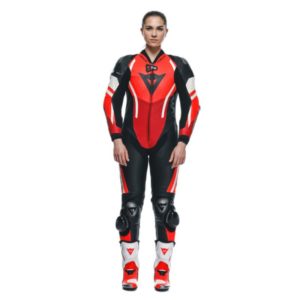 Mono Dainese MISANO 3 PERF. D-AIR® 1PC LEATHER SUIT WMN BLACK/RED/FLUO-RED