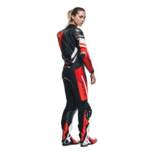 Mono Dainese MISANO 3 PERF. D-AIR® 1PC LEATHER SUIT WMN BLACK/RED/FLUO-RED
