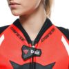 Mono Dainese MISANO 3 PERF. D-AIR® 1PC LEATHER SUIT WMN BLACK/RED/FLUO-RED - Imagen 2