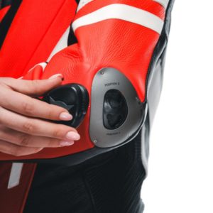 Mono Dainese MISANO 3 PERF. D-AIR® 1PC LEATHER SUIT WMN BLACK/RED/FLUO-RED