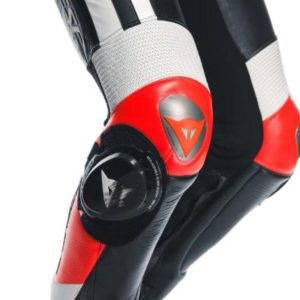 Mono Dainese MUGELLO 3 PERF. D-AIR® 1PC LEATHER SUIT BLACK/FLUO-RED/WHITE