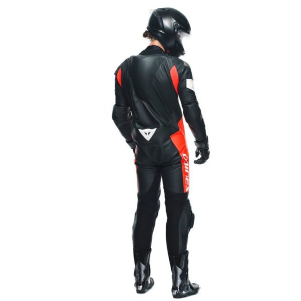 Mono Dainese TOSA 1 PCS CUERO PERF  BLACK FLUO-RED WHITE