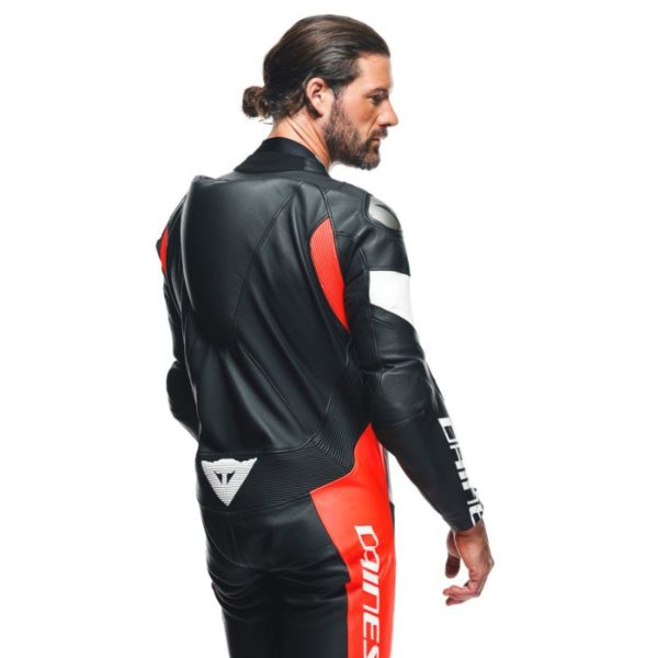 Mono Dainese TOSA 1 PCS CUERO PERF  BLACK FLUO-RED WHITE