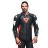Mono Dainese TOSA 1 PCS CUERO PERF  BLACK FLUO-RED WHITE - Imagen 15